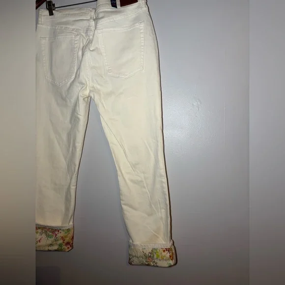 Johnny Was Dreamer Patchwork Cropped Boyfriend Jeans size 29 NEW - Picture 8 of 10